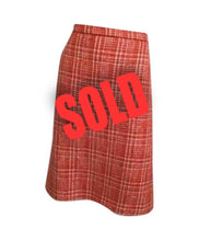 Load image into Gallery viewer, 97P, 1997 Spring Vintage Chanel Boutique Orange Tweed Plaid Wool Skirt US 10