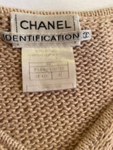 Load image into Gallery viewer, Vintage Chanel Identification 00C, 2000 Cruise Resort Knit Beige Pullover Sweater FR 42 US 6