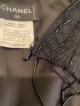 Load image into Gallery viewer, Vintage Chanel 00A, 2000 Fall Autumn Black Tassel Beaded Tube Camisole Top Blouse FR 40 US 4