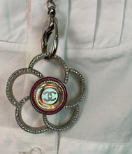 Load image into Gallery viewer, Chanel 17S 2017 Summer Ribbon Grosgrain Lanyard Large Crystal Camellia Pendant Necklace