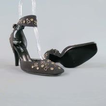 Load image into Gallery viewer, Vintage CHANEL Hook Snaps Black Ankle Strap Pumps EU 39.5