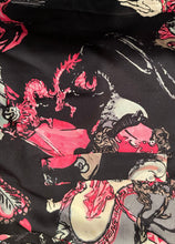 Load image into Gallery viewer, Chanel 10A 2010 Pre-Fall Paris Shanghai Black/Pink Samurai Silk Blouse FR 42 US 8/10