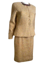 Load image into Gallery viewer, Chanel 00A 2000 Fall Gold Skirt Suit FR 38