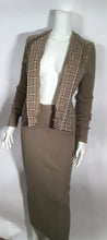 Load image into Gallery viewer, 95A, 1995 Fall Rare Vintage Chanel knit dress attached tweed Boucle jacket FR 40 US 4