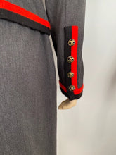 Load image into Gallery viewer, 94A 1994 Fall Very Rare Vintage Chanel Skirt Suit in Grey/Red/Black FR 42 US 6/8
