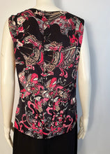 Load image into Gallery viewer, Chanel 10A 2010 Pre-Fall Paris Shanghai Black/Pink Samurai Silk Blouse FR 42 US 8/10