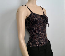 Load image into Gallery viewer, Vintage Chanel Logo Black Camisole Spaghetti Strap Tank Top FR 34 US 2/4