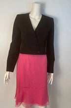 Load image into Gallery viewer, Vintage Chanel 00T, 2000 Transition Collection Black Collarless Short Jacket FR 36