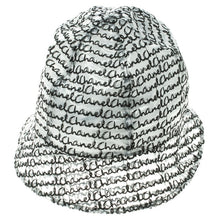 Load image into Gallery viewer, NWT New with Tags Chanel 15S waterproof cloche black white bucket rain Hat Sz Medium
