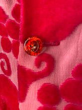 Load image into Gallery viewer, Rare Vintage Chanel 2001 Cruise 01C Pink Velvet Floral 2 Piece Top Matching Skirt Set FR 40/42 US 6/8