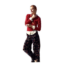 Load image into Gallery viewer, 97A, 1997 Fall Vintage Chanel sheer velvet wide leg Pant Trousers FR 36