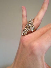 Load image into Gallery viewer, Chanel 16C Rare ‘Fairy Bouquet’ crystal CC Ring Size 5 1/4