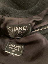 Load image into Gallery viewer, Vintage Chanel 98P, 1998 Spring black boucle wool skirt suit US 2/4