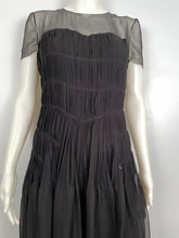 Load image into Gallery viewer, Chanel 05A 2005 Fall Black Silk pleated Dress FR 38 US 4/6