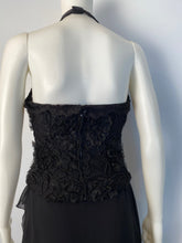 Load image into Gallery viewer, 95A, 1995 Fall Vintage Chanel elaborate Lace Halter Evening Top Blouse US 2-4