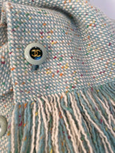 Load image into Gallery viewer, Chanel Pastel Green Wool Tweed Jacket with removable Scarf US 4/6/8