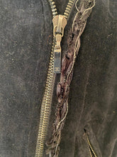 Load image into Gallery viewer, Chanel 06A 2006 Fall Washed Velvet Biker Jacket FR 42