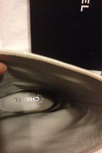 Load image into Gallery viewer, NIB New in Box Chanel 13C light grey cowboy riding boots EU 39.5