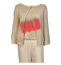 Load image into Gallery viewer, Vintage 00C Chanel Identification beige 2 piece sweater twinset FR 36 US 4