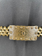 Load image into Gallery viewer, Vintage 97A, 1997 Fall Chanel Bronze Metal Chain link belt 27” generally a US 4