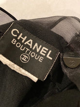 Load image into Gallery viewer, Vintage Chanel Boutique 98P, 1998 Spring Black Dress with Sheer Rectangles FR 34-38 US 2/4/6