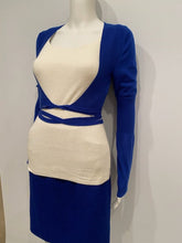 Load image into Gallery viewer, Chanel 04A 2004 Fall Royal Blue Cashmere Sweater Wrap Cardigan Top Blouse FR 38