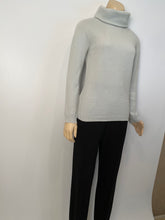 Load image into Gallery viewer, Chanel 01A 2001 Fall powder blue turtleneck pullover sweater FR 42