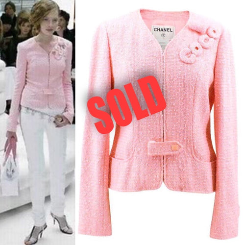 Chanel 04C Cruise Resort Vintage “Coco” pink tweed jacket cardigan FR 42 US 4/6