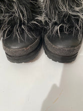 Load image into Gallery viewer, Chanel vintage 2002 Fantasy Fur Yeti gray knee high snow boots US size 7/7.5