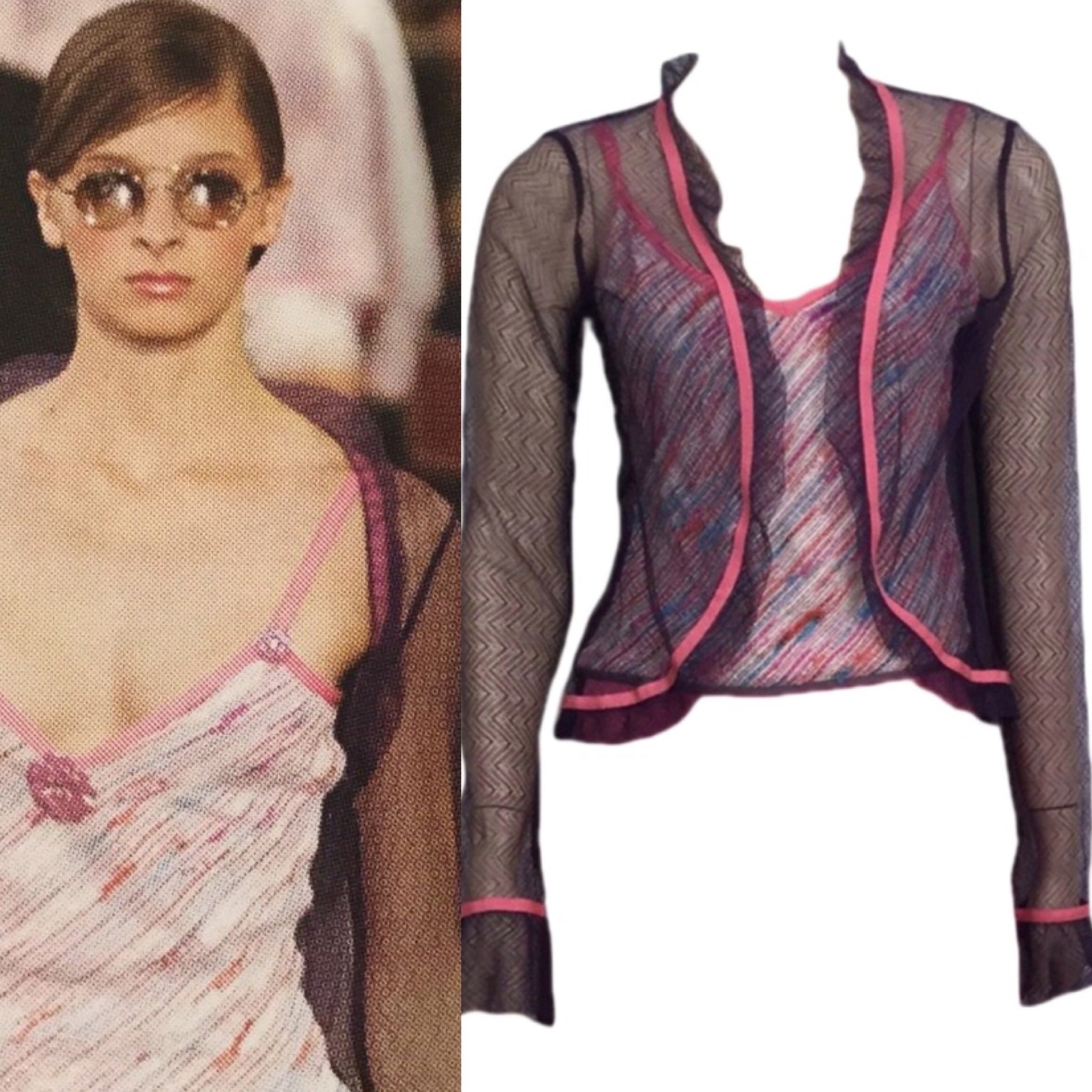 Chanel Vintage 03C 2003 Cruise Resort Summer sheer cardigan