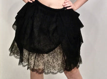Load image into Gallery viewer, Chanel 10P, 2010 Spring Black Tulle Layered Lace Skirt FR 42 US 4/6