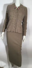 Load image into Gallery viewer, 95A, 1995 Fall Rare Vintage Chanel knit dress attached tweed Boucle jacket FR 40 US 4