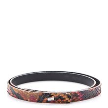 Load image into Gallery viewer, Vintage Chanel 00T 2000 Multicolor Skinny Python Snakeskin Belt Sz 80/32