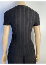 Load image into Gallery viewer, Chanel 05P, 2005 Spring Black Cotton knit interlocking CC logo Blouse top FR 40 US 4/6