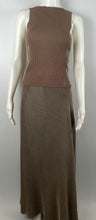 Load image into Gallery viewer, 99P, 1999 Spring Vintage Chanel brown 4 piece Outfit Dress Set Jacket Skirt Blouse FR 38 US 4/6