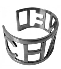 Load image into Gallery viewer, Chanel 15P 2015 Spring Block Letters Cuff Letter Bracelet Bangle