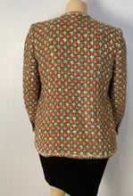 Load image into Gallery viewer, Rare Vintage Chanel 02P, 2002 Spring Heavy Green Pink Tweed Multicolor Jacket FR 46 US 16