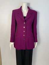 Load image into Gallery viewer, NWOT 97A, 1997 Fall Chanel Vintage Merlot Jacket Blazer FR 34 US 2/4