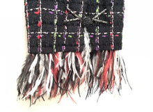 Load image into Gallery viewer, Chanel 11P, 2011 Spring Black Multicolor Tweed Ostrich Feather Trim Blazer Dress Cardigan Jacket FR 38 US 4/6