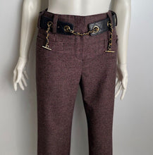 Load image into Gallery viewer, Vintage Chanel Belt Black Quilted Grommets Leather gold Chain Size 75/30