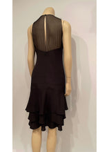 Load image into Gallery viewer, Chanel 03P 2003 Spring Silk Chiffon Black Dress FR 38
