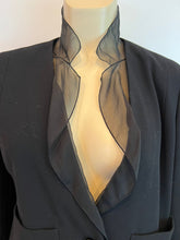 Load image into Gallery viewer, Vintage Chanel 98A 1998 Fall Black Chiffon Skirt Suit FR 38 US 6/8