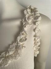 Load image into Gallery viewer, Chanel 05C 2005 Cruise Ivory White Cotton Ribbed Camisole Blouse Top FR 40 US 4/6