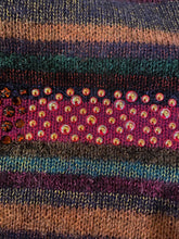 Load image into Gallery viewer, Chanel 12A RTW striped multicolor beaded Strass wool oversized pullover jumper sweater FR 38