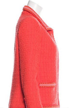 Load image into Gallery viewer, 94P, 1994 Spring Extremely Rare! Vintage Chanel Orange Tweed Scobido Trim Boucle  Jacket FR 36 US 4