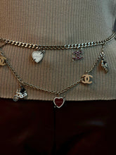 Load image into Gallery viewer, Chanel 10P 2010 Spring Coco Motorcycle Hearts Gold Chain Link Layered Belt/Necklace