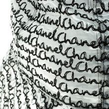 Load image into Gallery viewer, NWT New with Tags Chanel 15S waterproof cloche black white bucket rain Hat Sz Medium