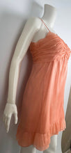 Load image into Gallery viewer, Chanel 07P 2007 Spring Peach Silk mini Dress FR 40