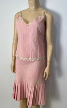 Load image into Gallery viewer, Editing (on Layaway) Chanel 03P, 2003 Spring pink camisole top matching Pleated accordion skirt set FR 42 US 8
