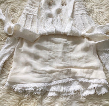 Load image into Gallery viewer, Rare Chanel 04C, 2004 Cruise Resort Ecru Tweed Fringe Skirt FR 38